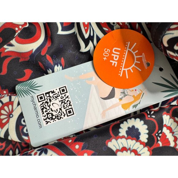 Charmo Halter Top Tankini Swimsuit Size 2XL NWT Bathing Suits Two Piece Black - Picture 4 of 9